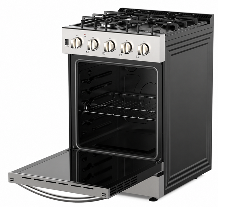 Alberta 30 po | Argent | Cuisinière à gaz