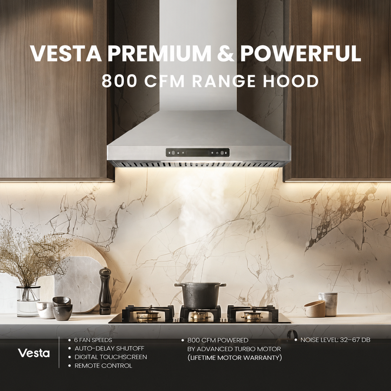 Brussels 30" | Silver | 800 CFM Suction