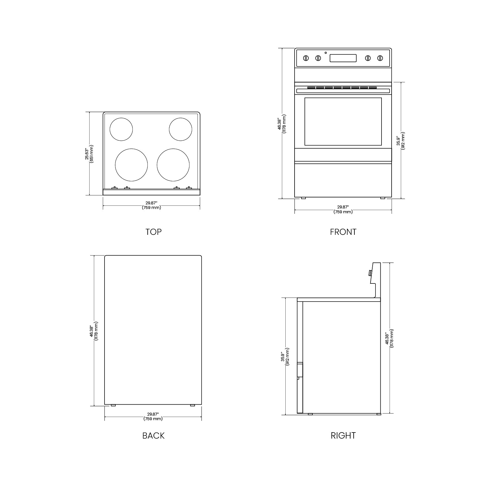 Cuisinière électrique autonome en acier inoxydable Saskatchewan de 30 po