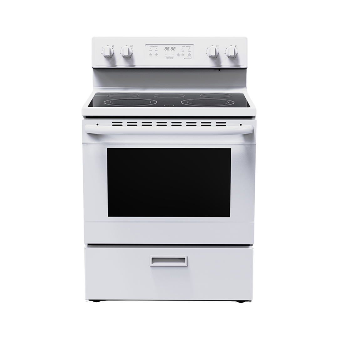 Cuisinière électrique autonome blanche Saskatchewan de 30 po