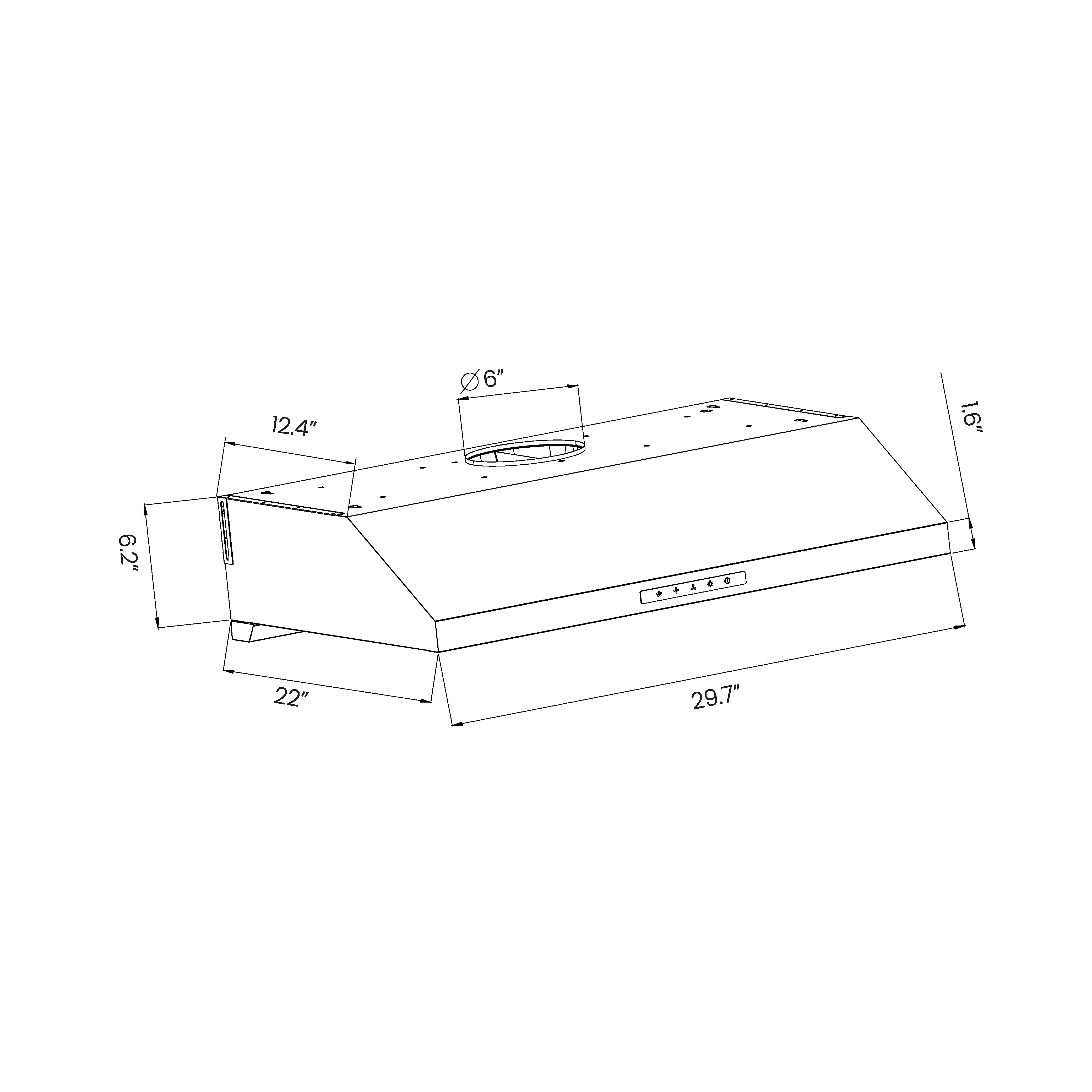 Akron 30" | Metallic Black