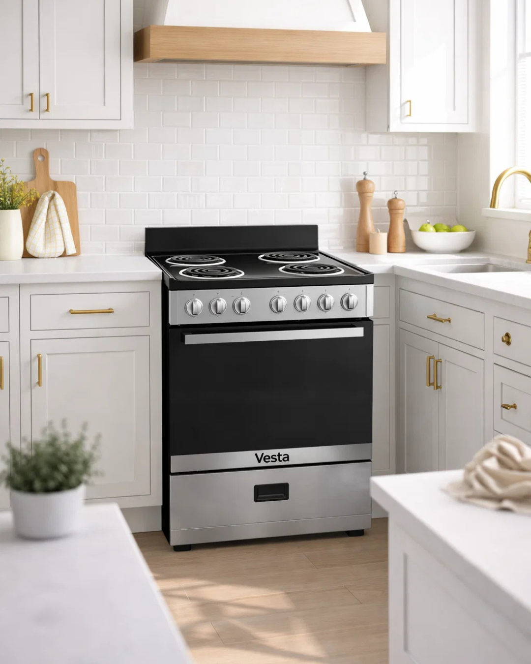 North Dakota 24" | Silver | Electric Range