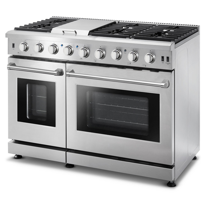 Alberta 48" | Argent | Cuisinière à gaz complète