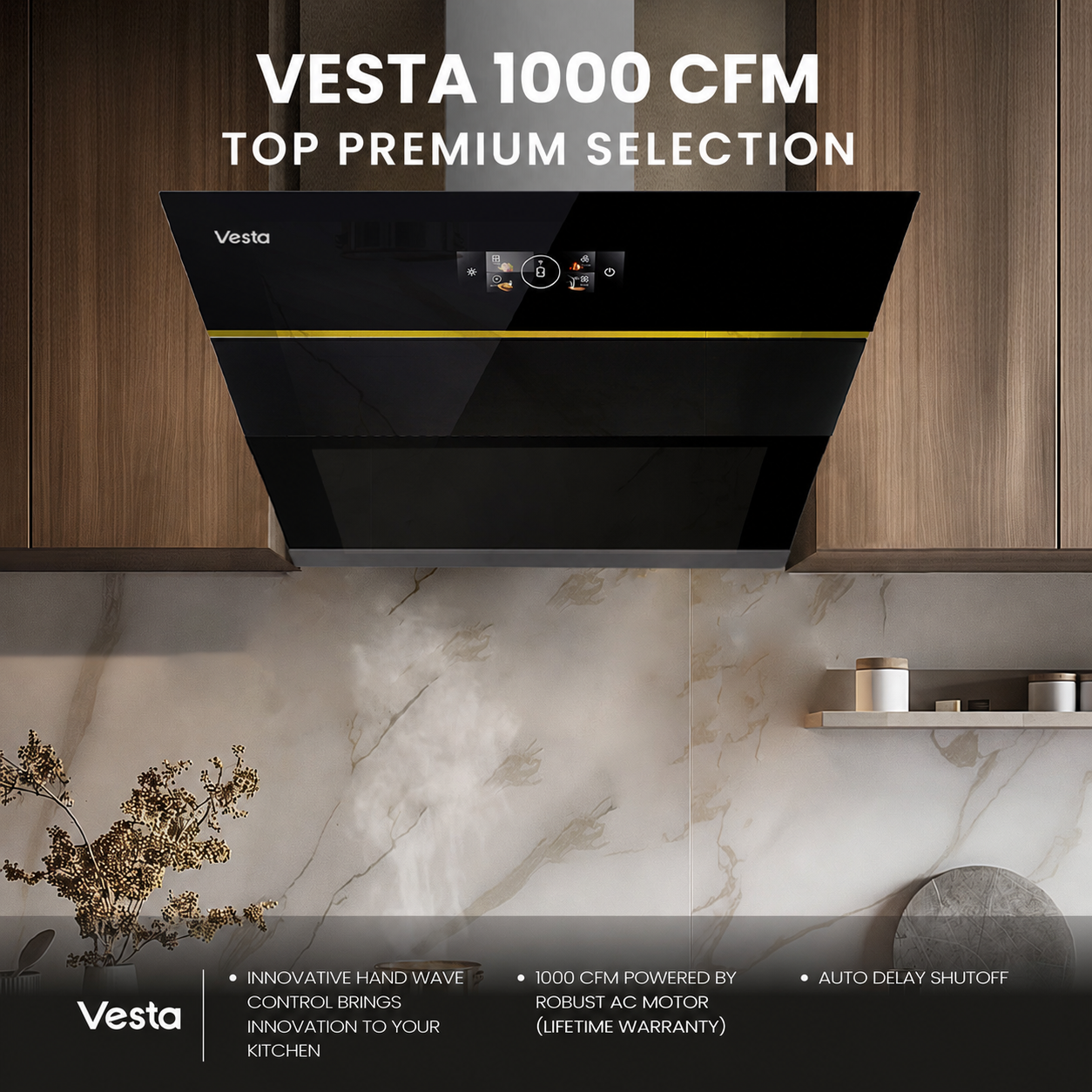 Dover 30" | Black | Side-Draft Design