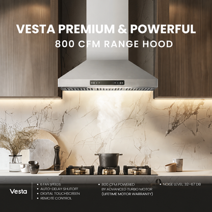 Brussels 36" | Silver | 800 CFM Suction