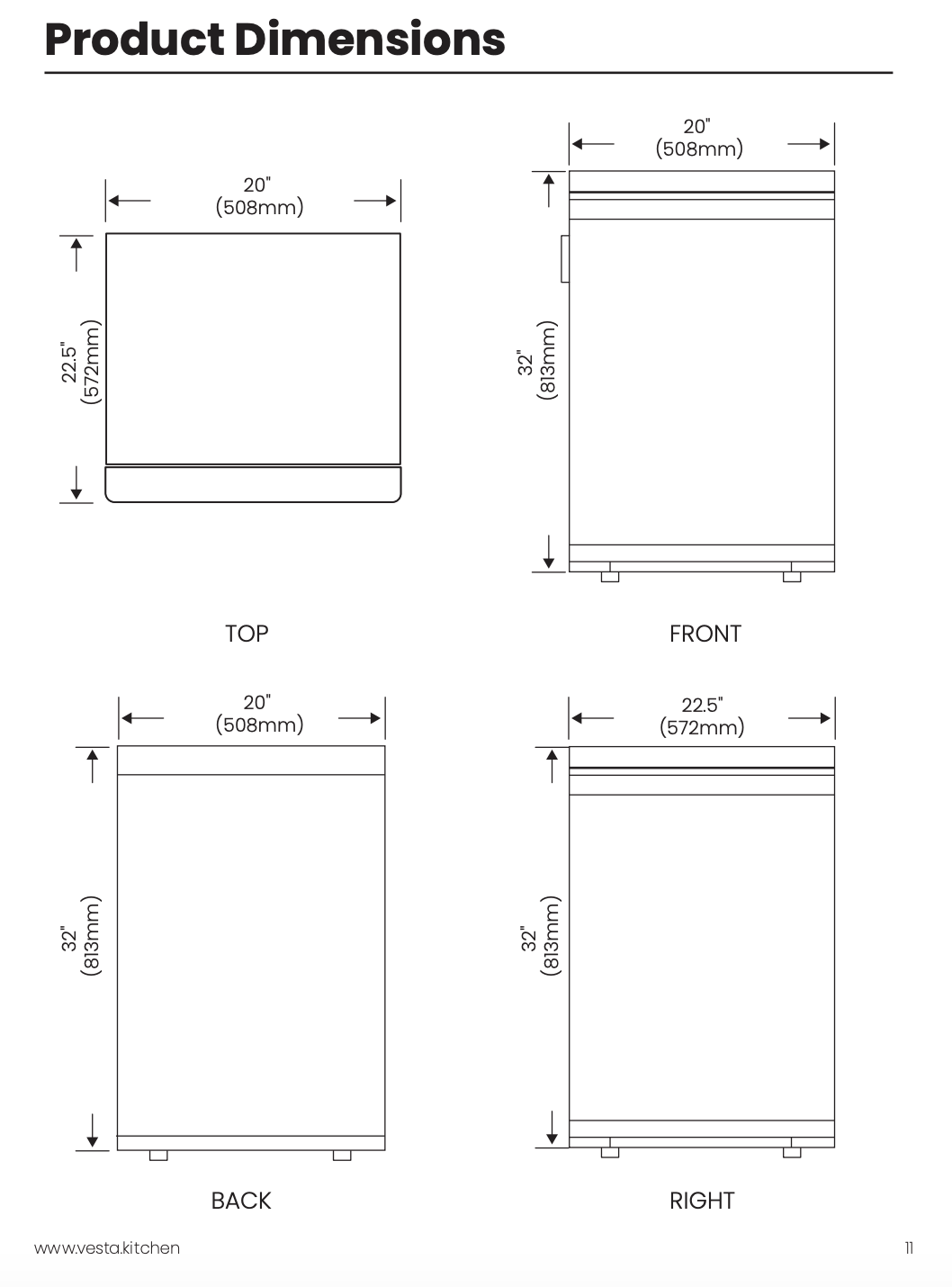 Labrador 20" White Refrigerator ｜ 4.4 Cu. Ft.