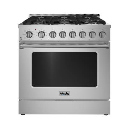 Oregon 36" | Silver | Full Gas Range