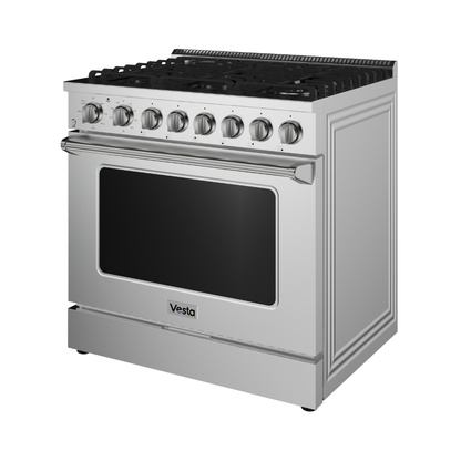 Oregon 36" | Silver | Full Gas Range