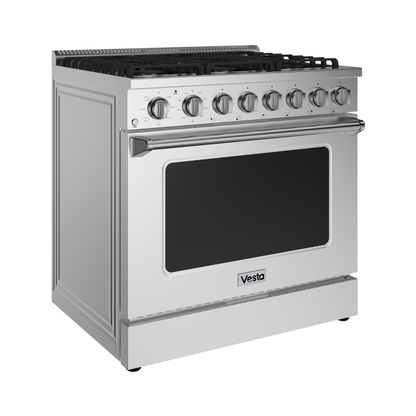 Oregon 36" | Silver | Full Gas Range