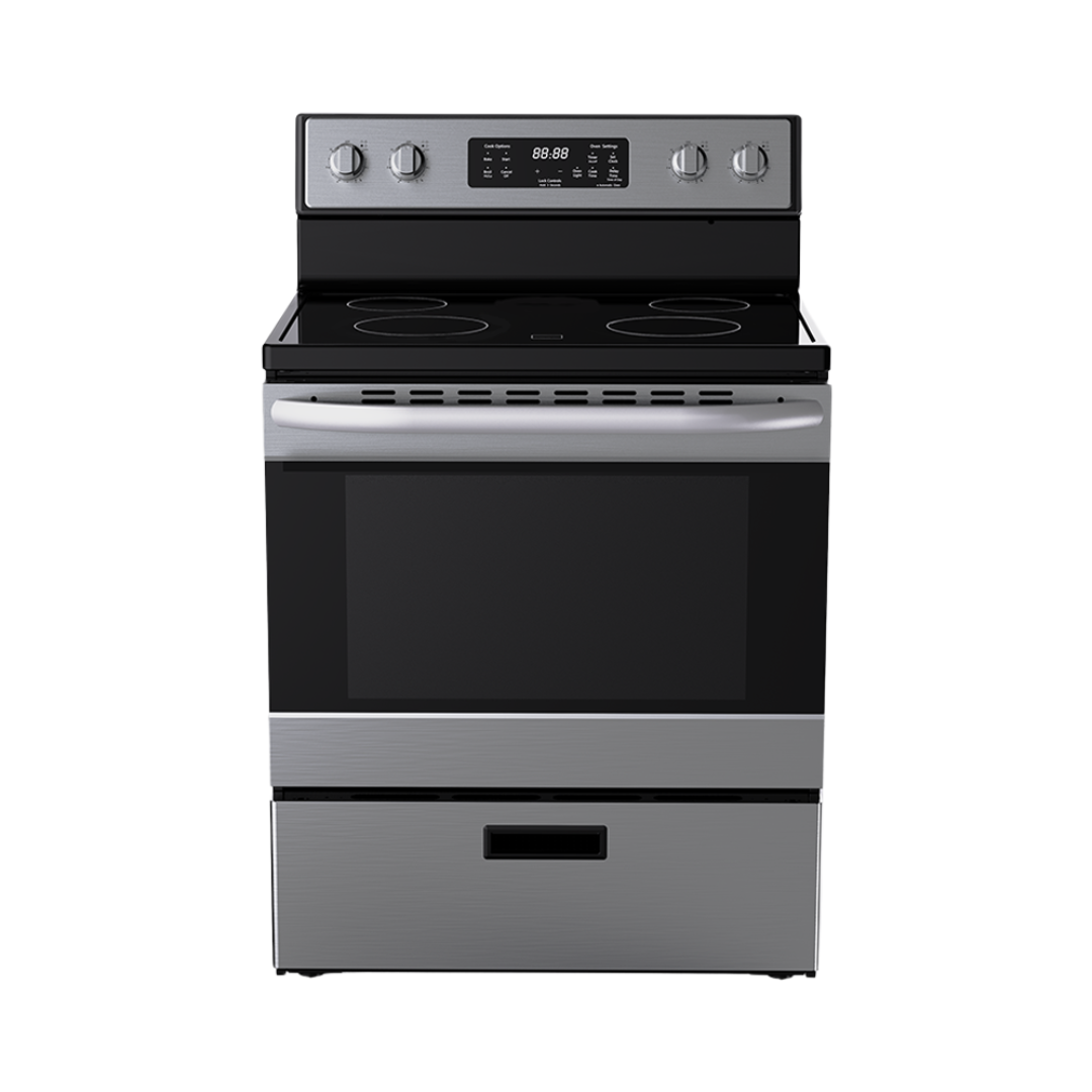 Cuisinière électrique autonome en acier inoxydable Saskatchewan de 30 po
