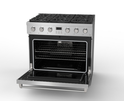 Alberta 36" | Argent | Cuisinière à gaz complète