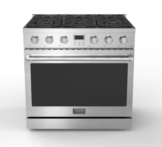 Alberta 36" | Silver | Full Gas Range