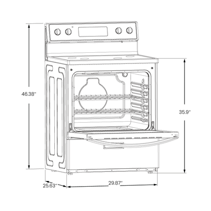 *Bientôt disponible* Cuisinière électrique autonome en acier inoxydable de 30 po de Saskatchewan