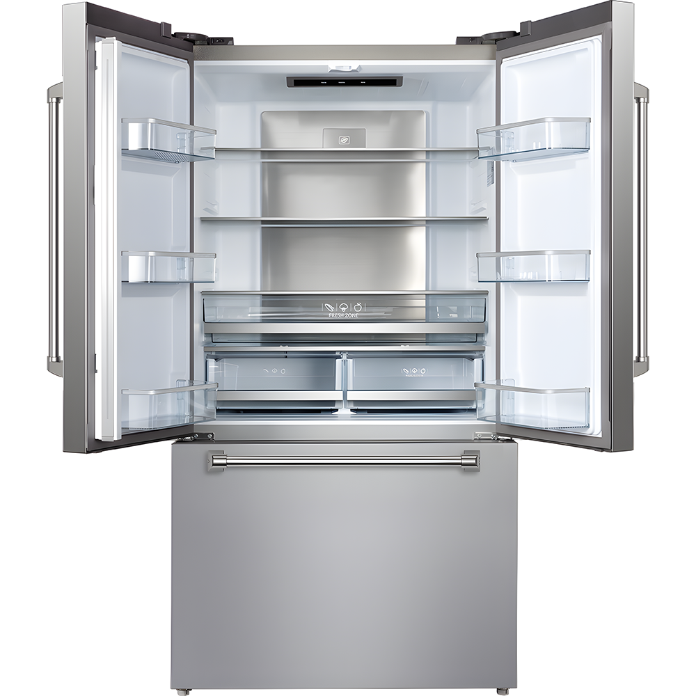 Yukon 36" Stainless Steel French Door Counter Depth Freezer